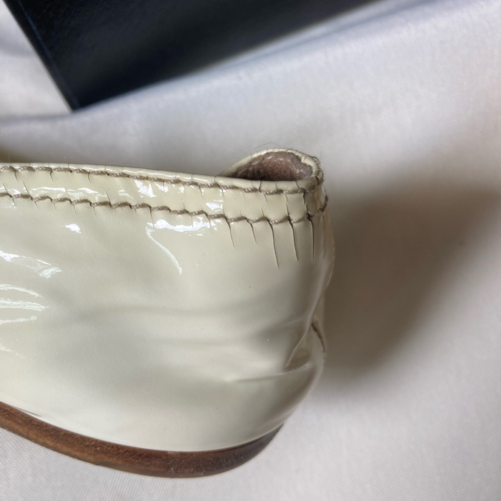 Prada Bianca Quarzo Ombré Patent Leather Ballet Flats - Picture 6 of 11